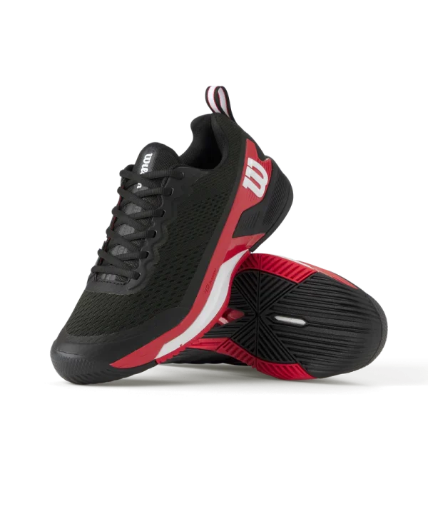 Zapatilla Wilson Hombre Rush Pro 4.5 Black/Red - Imagen 4