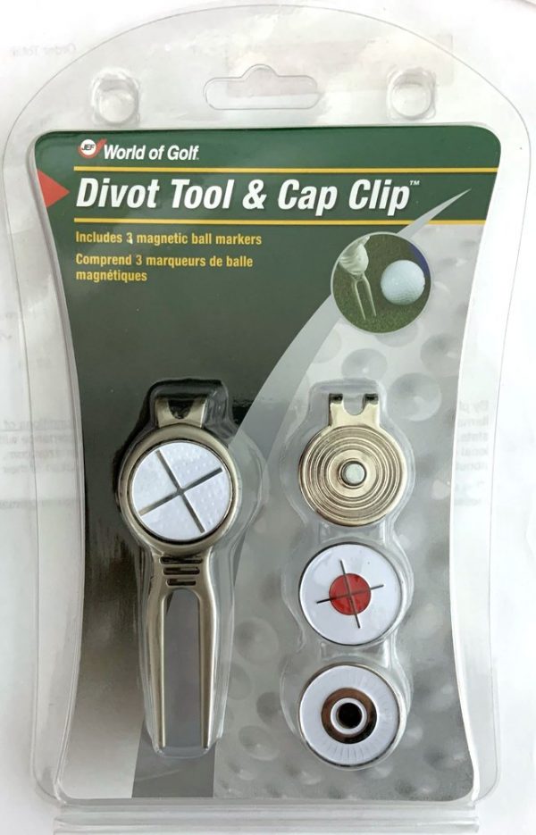 JEF Divot Tool & Cap Clip with 3 Ball Markers