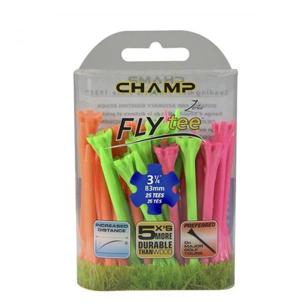 Tees Plasticos Champ Flytee My Hite MixN 3 1/4 (25 unidades)