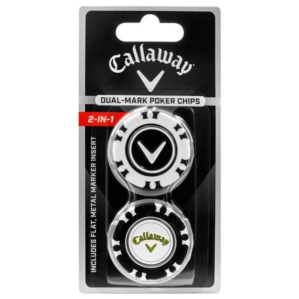 Callaway Dual Mark Poker Chip 2PK White/Black - Imagen 2