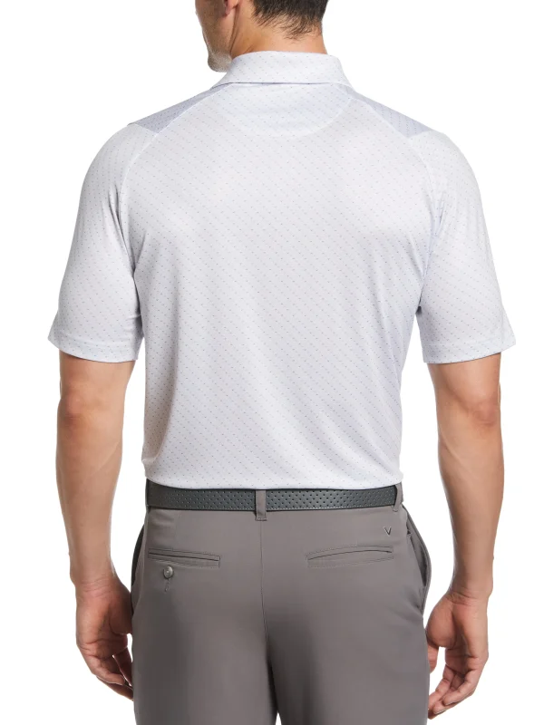 Polera Callaway Mens Swing Tec Allover Chevron White - Imagen 2