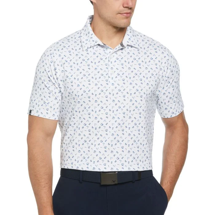 Polera Callaway Mens Drive Print White