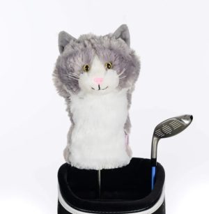 Headcover Grey & White Cat